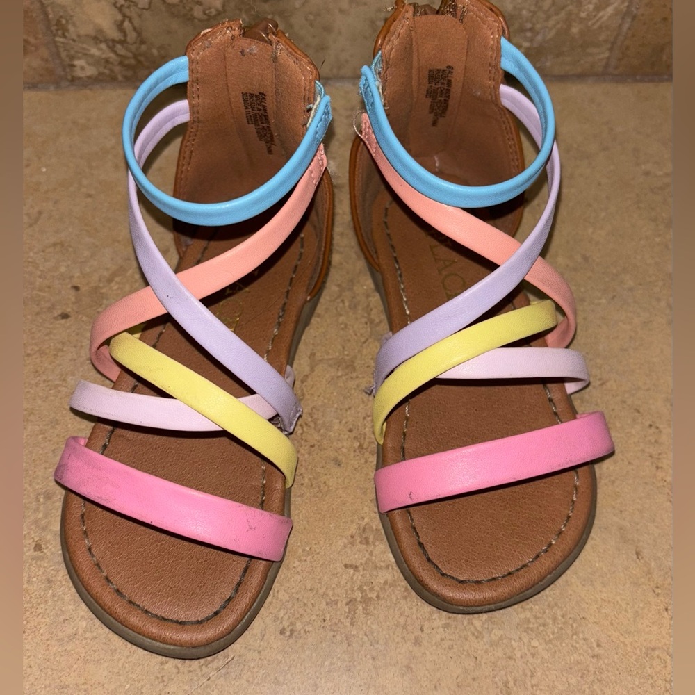Children’s Place Colorful Gladiator Sandals sz 6T